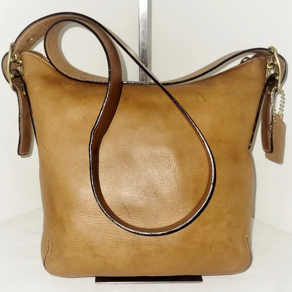 Coach Vintage 9328 Leather Color Saddle Slim Soho Satchel Bag - Picture 1 of 12